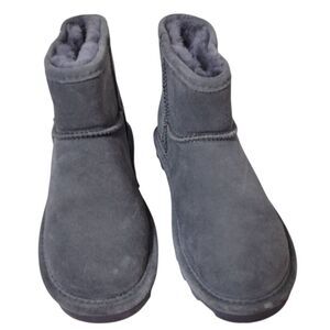 Bearpaw Alyssa Women's Winter Ankle Boot  Short Winter Snow Grey Comfy, Cozy  7